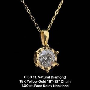 ❗️Sold💎0.50 ct. Natural Diamond Rolex Necklace💎